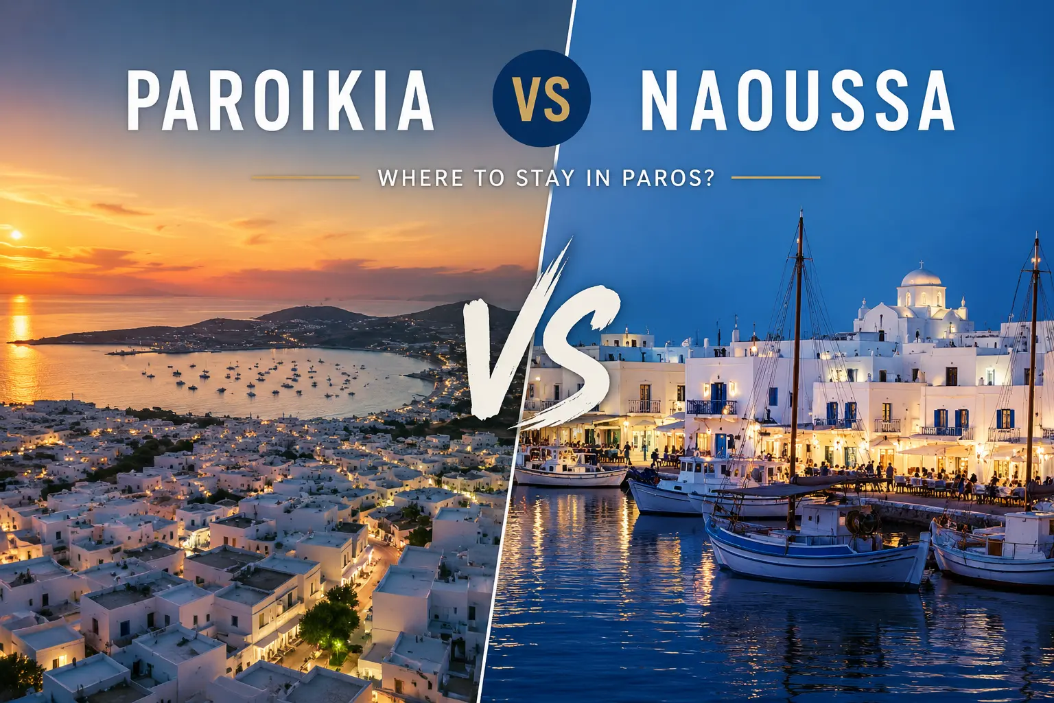 Σύγκριση Παροικιάς και Νάουσας στην Πάρο