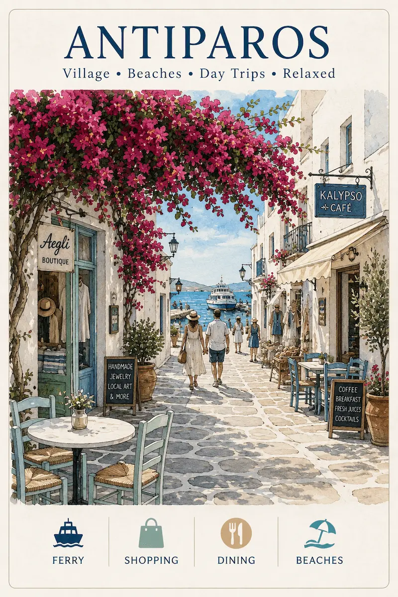 Street scene in Antiparos village
