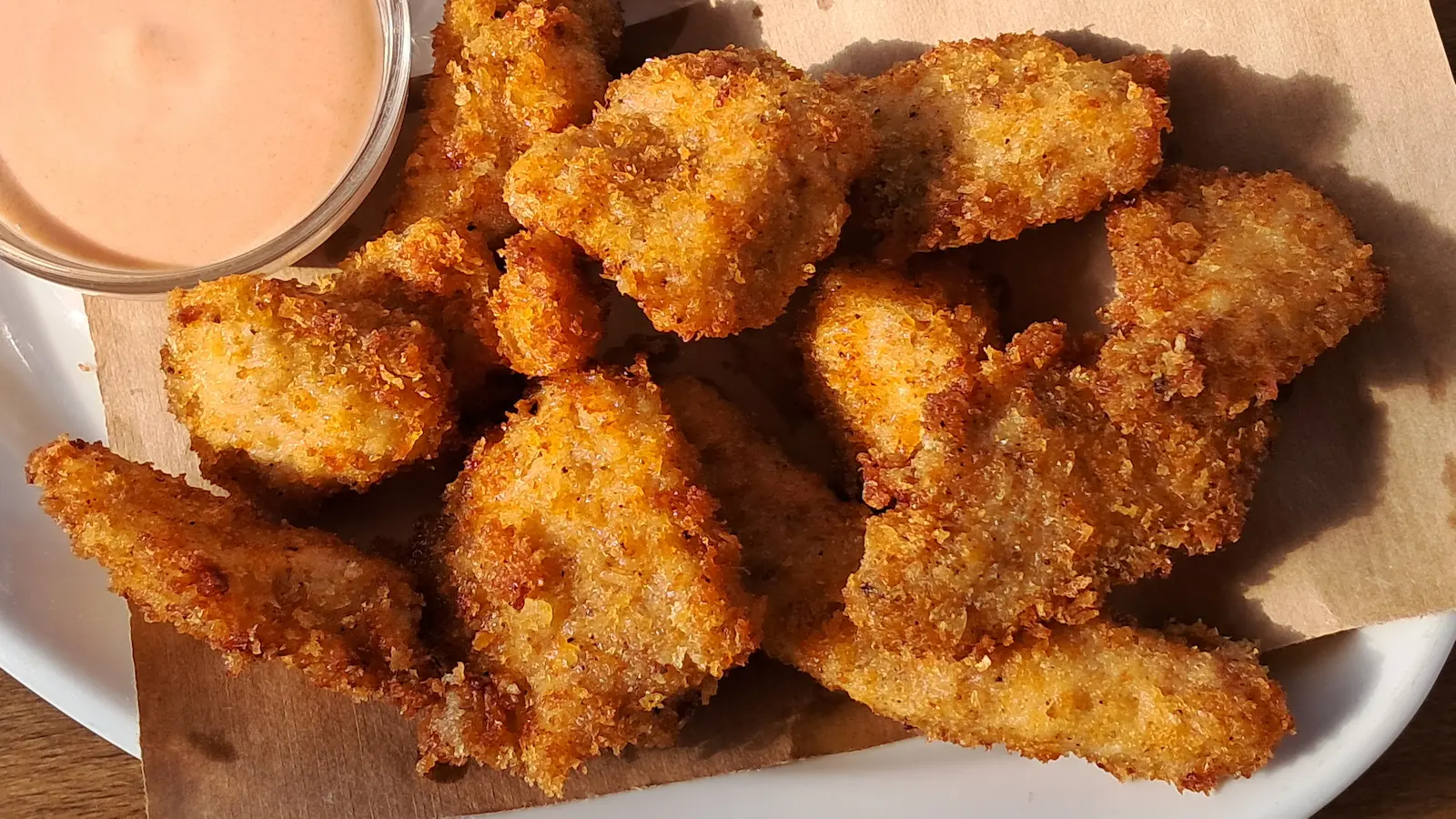 Crispy chicken at The Jolly Roger Pub